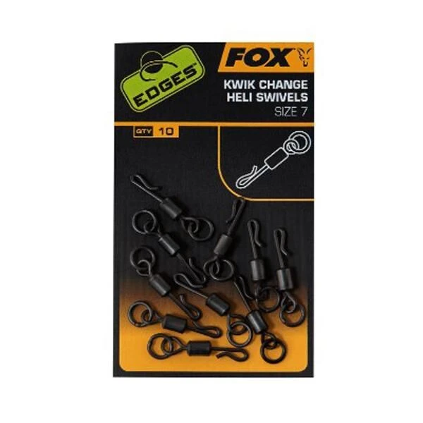 Fox Edges Kwik Change Heli Swivels Size 7 - Afbeelding 2