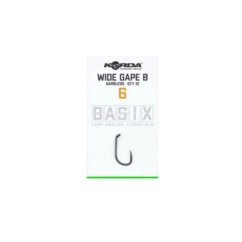 Korda Basix Wide Gape Hooks Barbless 4 Korda Basix Wide Gape Hooks Barbless - Afbeelding 4